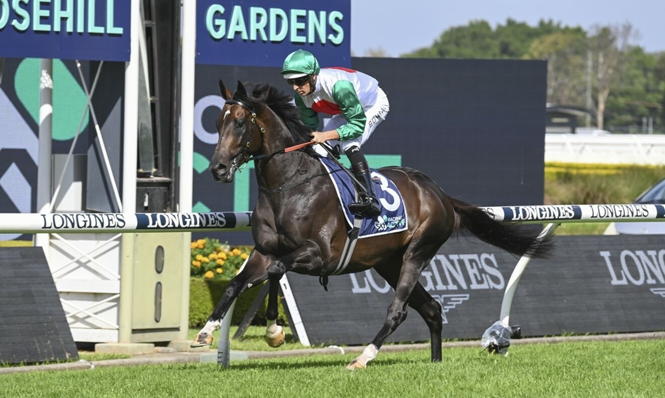 
                        PROFONDO winning the Gr.1 Spring Champion Stakes
                         